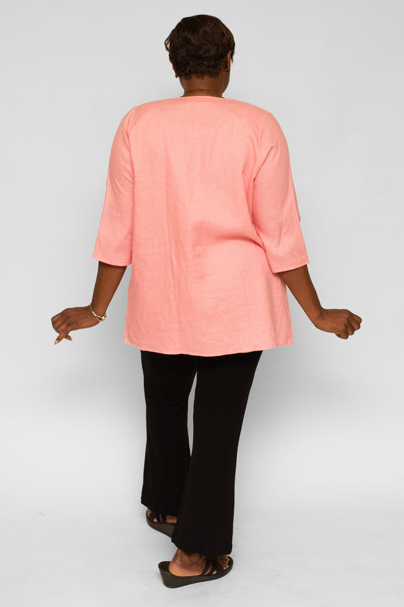 Carmen Jacket / Solid Blush Linen