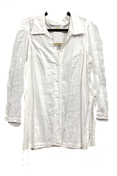 Bardot Shirt / White Linen