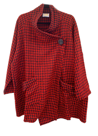 VAYU Coat / Tweed Red Black